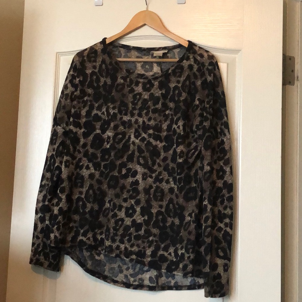 Leopard sheer shirt